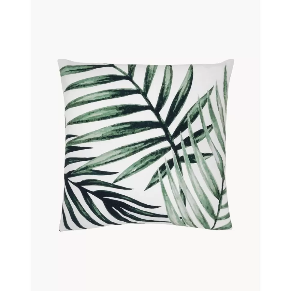 Best Westwing Collection Baumwoll-Kissenhulle Coast Mit Blattmuster