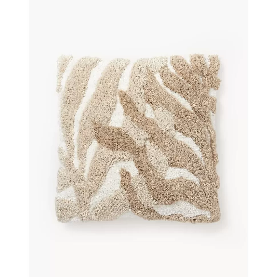 Best Westwing Collection Baumwoll-Kissenhulle Sela Mit Getuftetem Pflanzen-Motiv