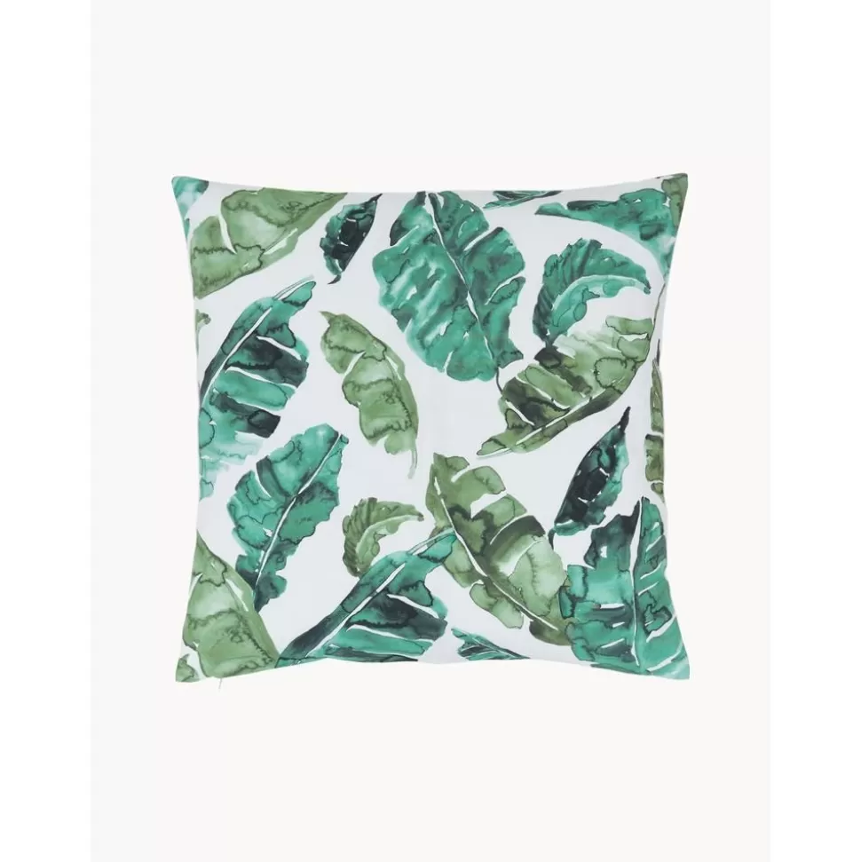 Store Westwing Collection Baumwoll-Kissenhulle Shade Mit Blattermotiven