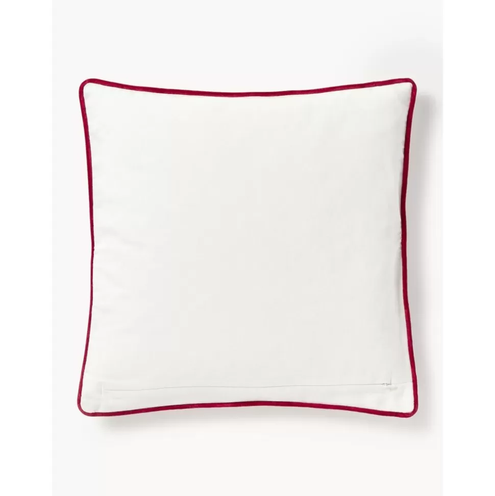 Outlet Westwing Collection Bestickte Baumwoll-Kissenhulle Aldora Mit Weihnachtlichem Motiv