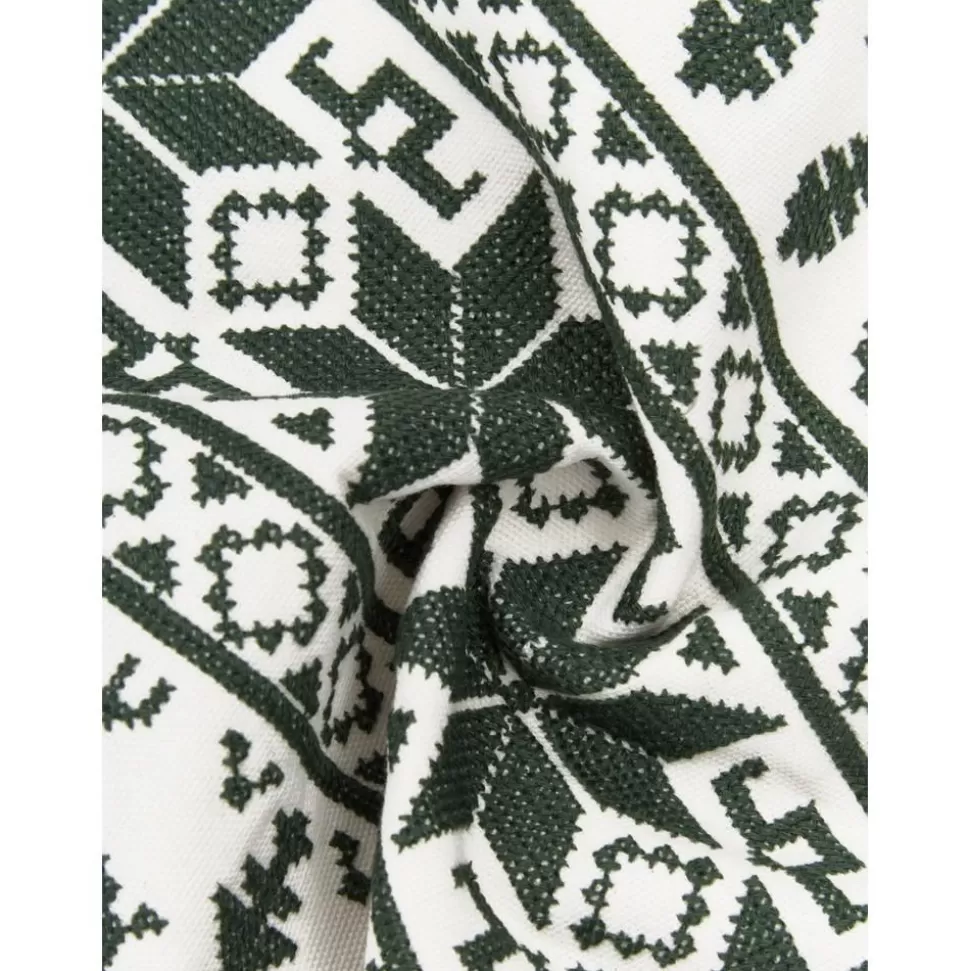 Outlet Westwing Collection Bestickte Kissenhulle Orkney Mit Norwegischer Ziernaht