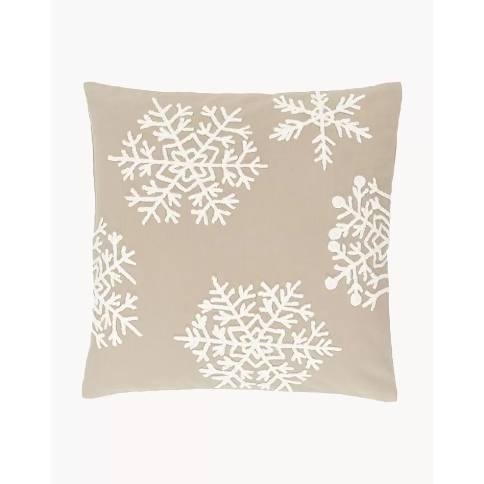 Sale Westwing Collection Bestickte Kissenhulle Snowflake