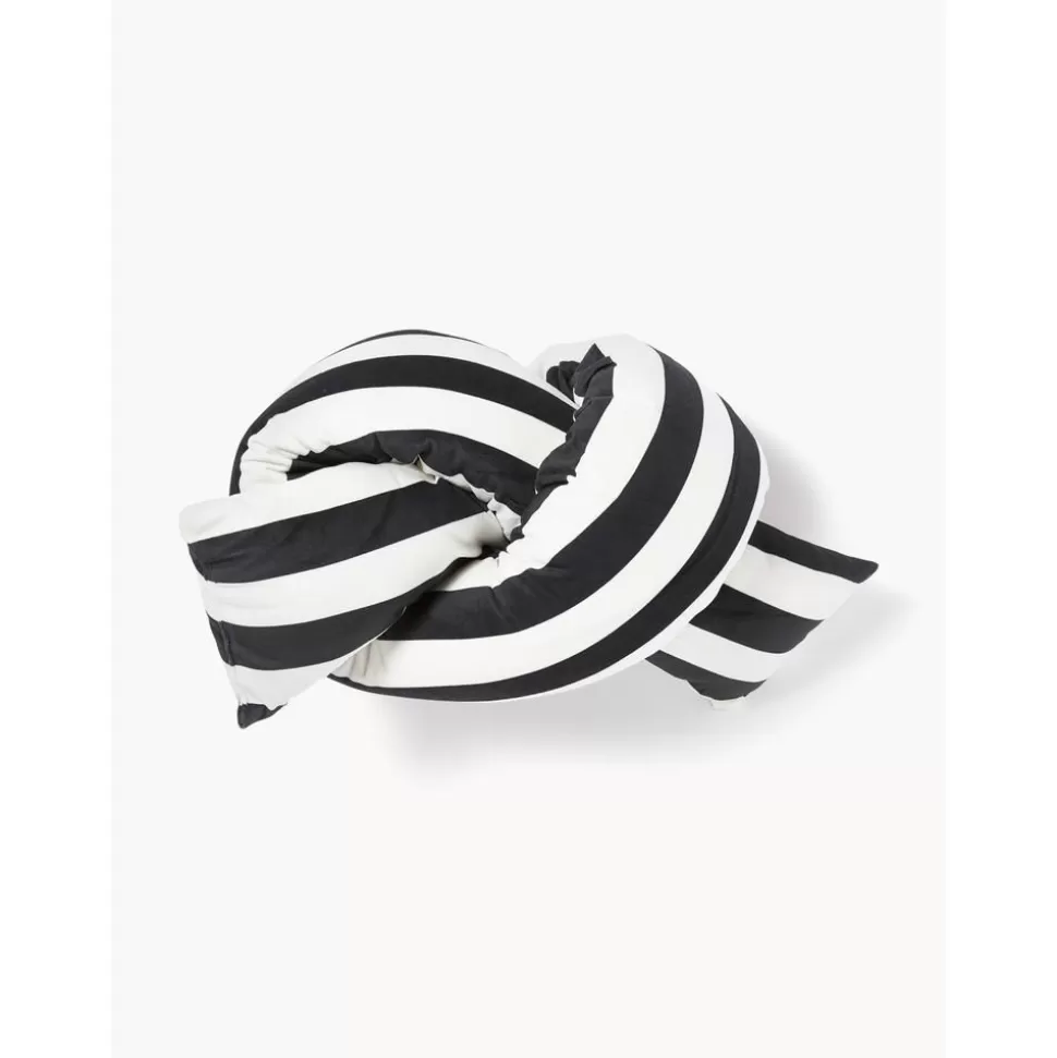 gestreiftes_samtdekokissen_knot_mit_inlett_2-2.webp Clearance Westwing Collection Gestreiftes Samt-Dekokissen Knot, Mit Inlett