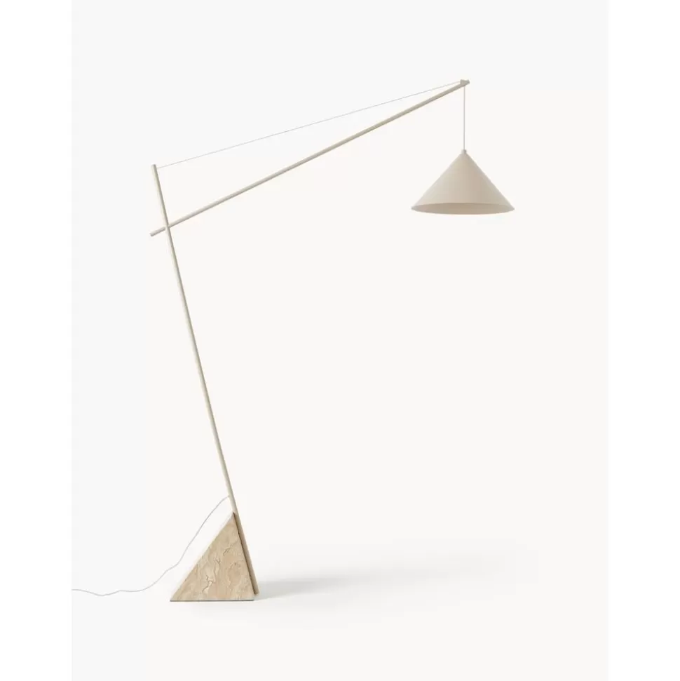 Cheap Westwing Collection Grose Leselampe Reyna Mit Travertin-Fus