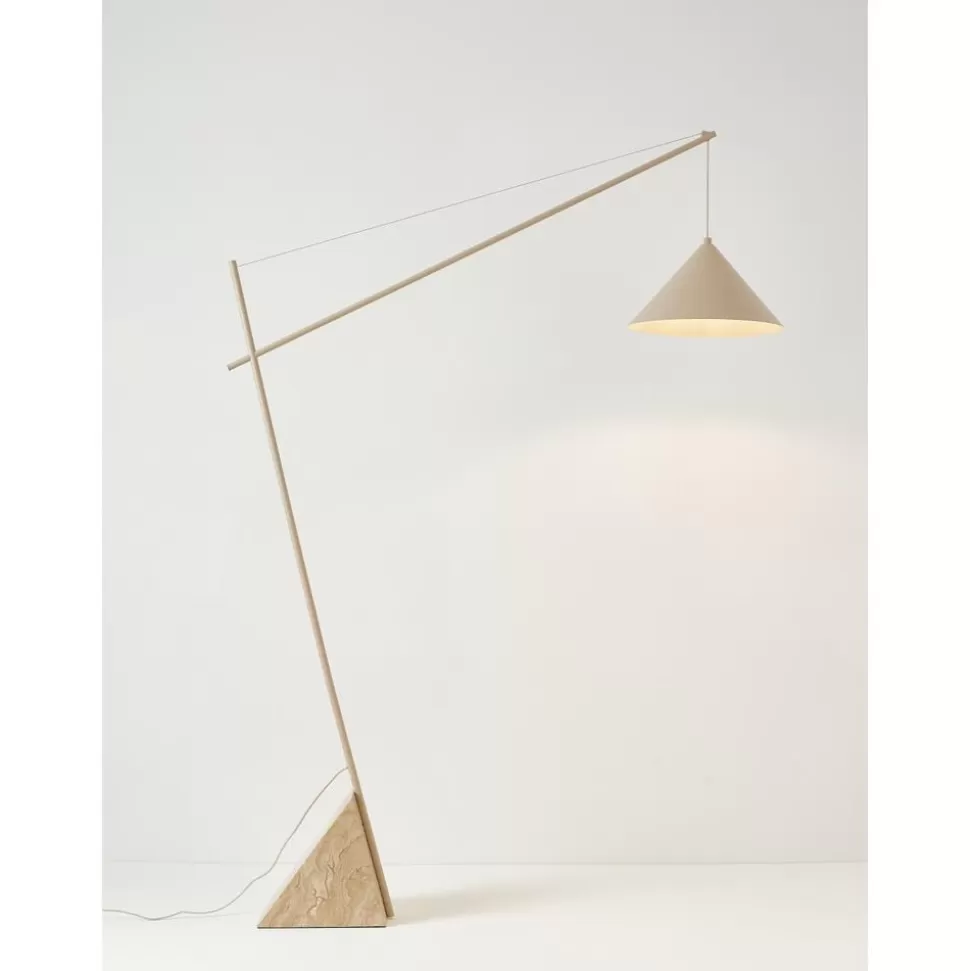 Cheap Westwing Collection Grose Leselampe Reyna Mit Travertin-Fus