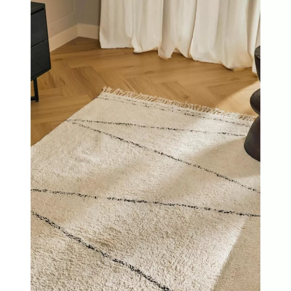 Discount Westwing Collection Handgetufteter Baumwollteppich Asisa Mit Zickzack-Muster Und Fransen