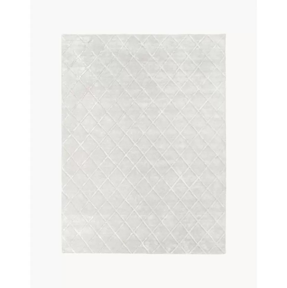 Discount Westwing Collection Handgetufteter Viskoseteppich Shiny Mit Rautenmuster