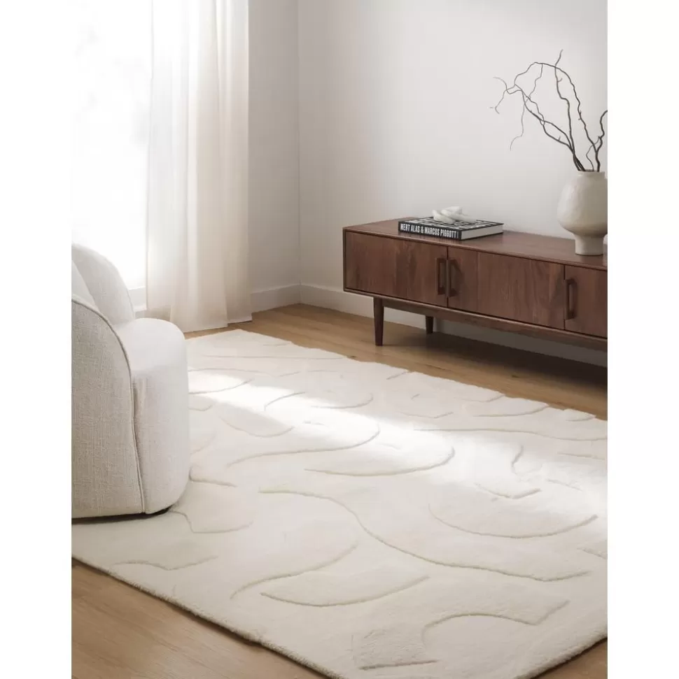 Cheap Westwing Collection Handgewebter Wollteppich Clio Mit Hoch-Tief-Struktur