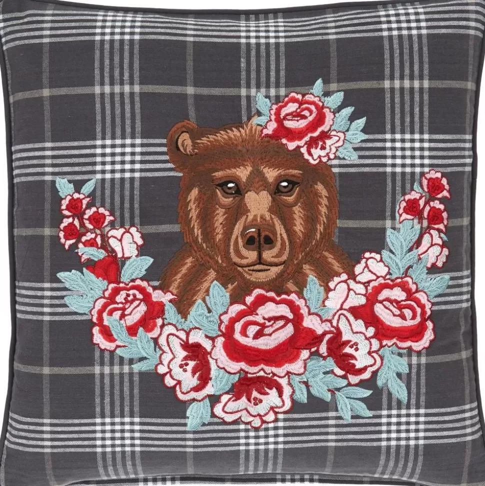 karierte_kissenhulle_bear_mit_bestickung_2-2.webp Clearance Westwing Collection Karierte Kissenhulle Bear Mit Bestickung