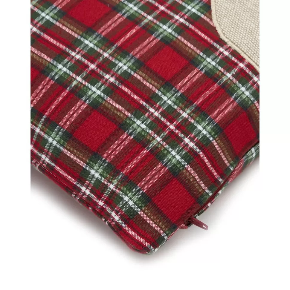 karierte_wendekissenhulle_donner_mit_hirschmotiv_3-2.webp Sale Westwing Collection Karierte Wendekissenhulle Donner Mit Hirschmotiv