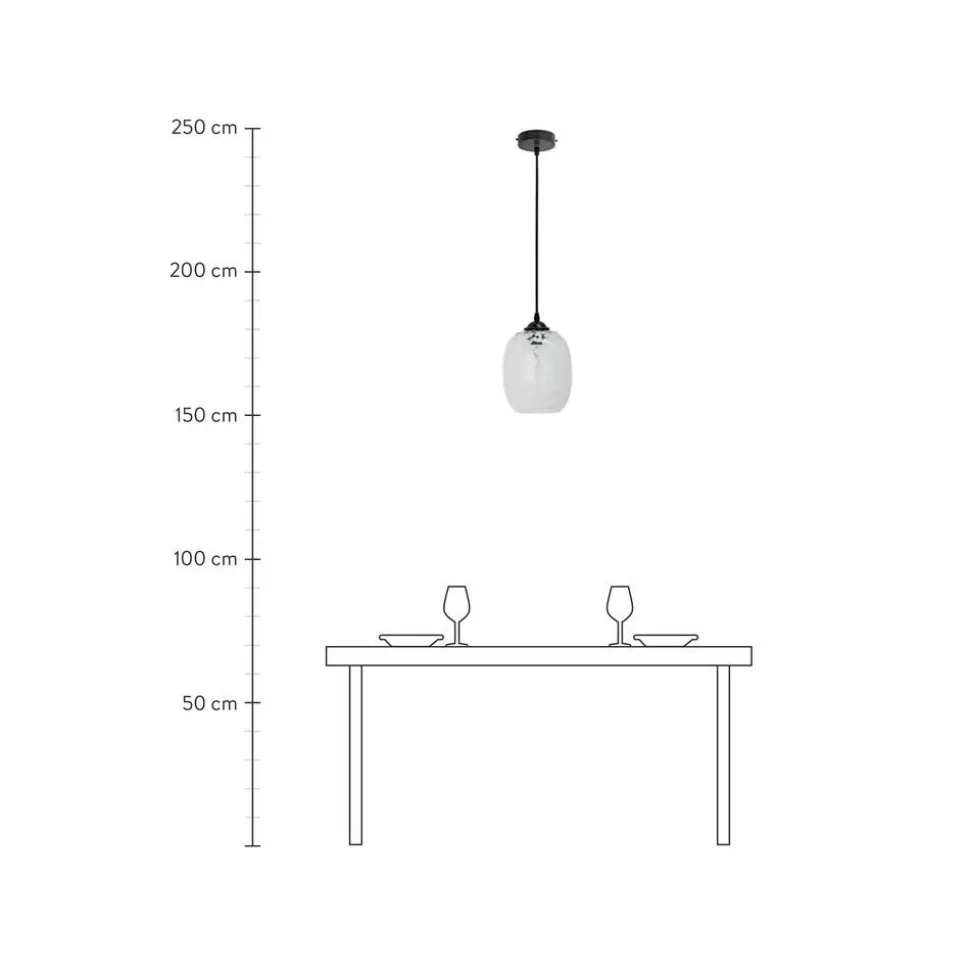 kleine_glaspendelleuchte_gisele_mit_tupfenmuster_3-2.webp Store Bloomingville Kleine Glas-Pendelleuchte Gisele Mit Tupfen-Muster