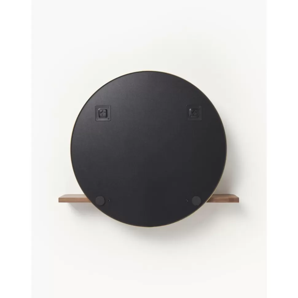 runder_wandspiegel_kenny_mit_holzablage_3-4.webp Cheap Westwing Collection Runder Wandspiegel Kenny Mit Holz-Ablage