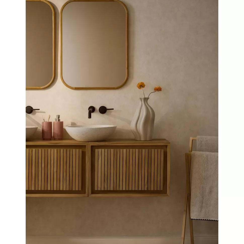 Flash Sale Westwing Collection Wandspiegel Levan Mit Eichenholzrahmen