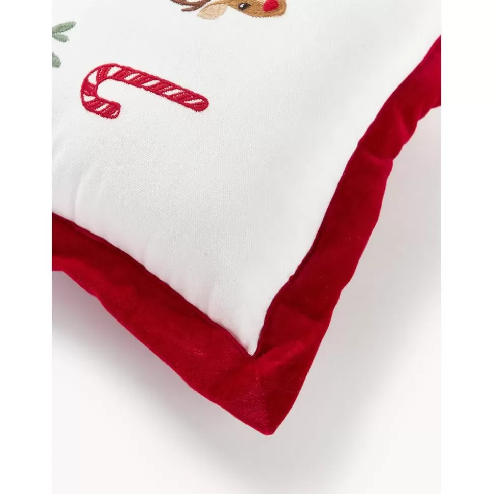 weihnachtlich_besticktes_samtkissen_rudy_mit_inlett_3-2.webp Best Sale Westwing Collection Weihnachtlich Besticktes Samt-Kissen Rudy, Mit Inlett