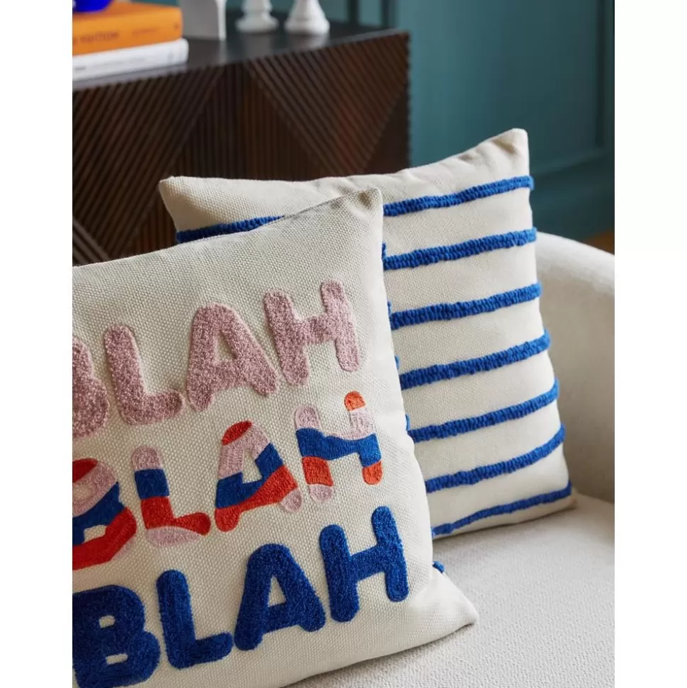 wendekissenhulle_blah_blah_mit_bestickter_aufschrift_1-2.webp Best Sale Westwing Collection Wende-Kissenhulle Blah Blah Mit Bestickter Aufschrift